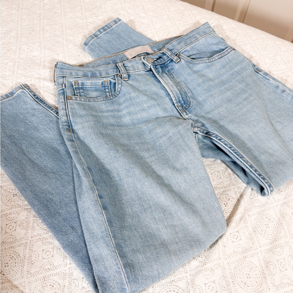 Everlane Blue Mid-Rise Ankle Skinny Jean